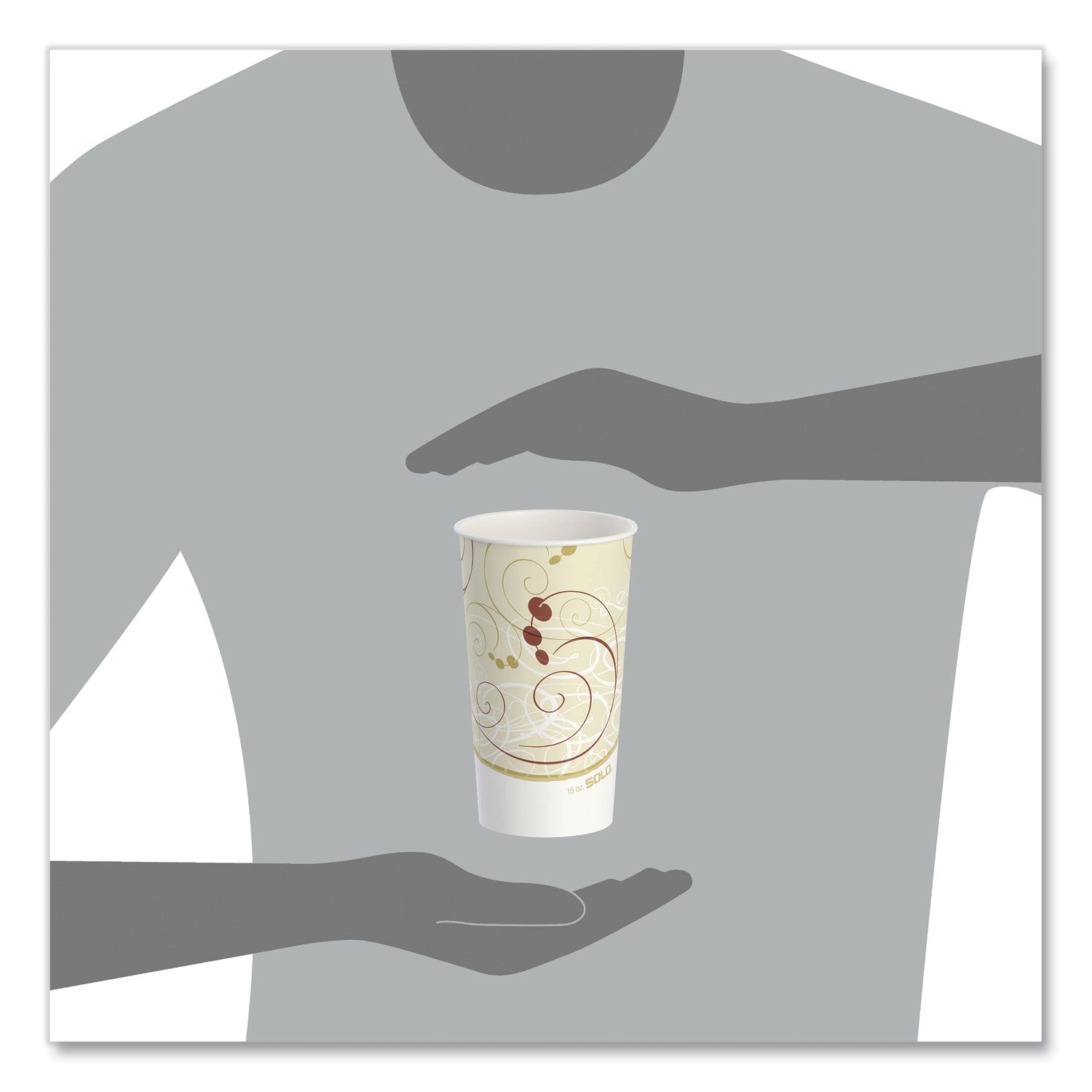 Double Sided Poly (DSP) Paper Cold Cups, 16 oz, Beige/White, 50/Sleeve, 20 Sleeves/Carton