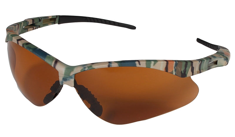 Nemesis Safety Glasses, Camo Frame, Bronze Lens