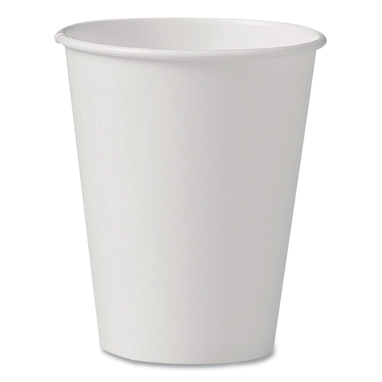 Uncoated Paper Cups, Hot Drink, 8 oz, White, 1,000/Carton - 