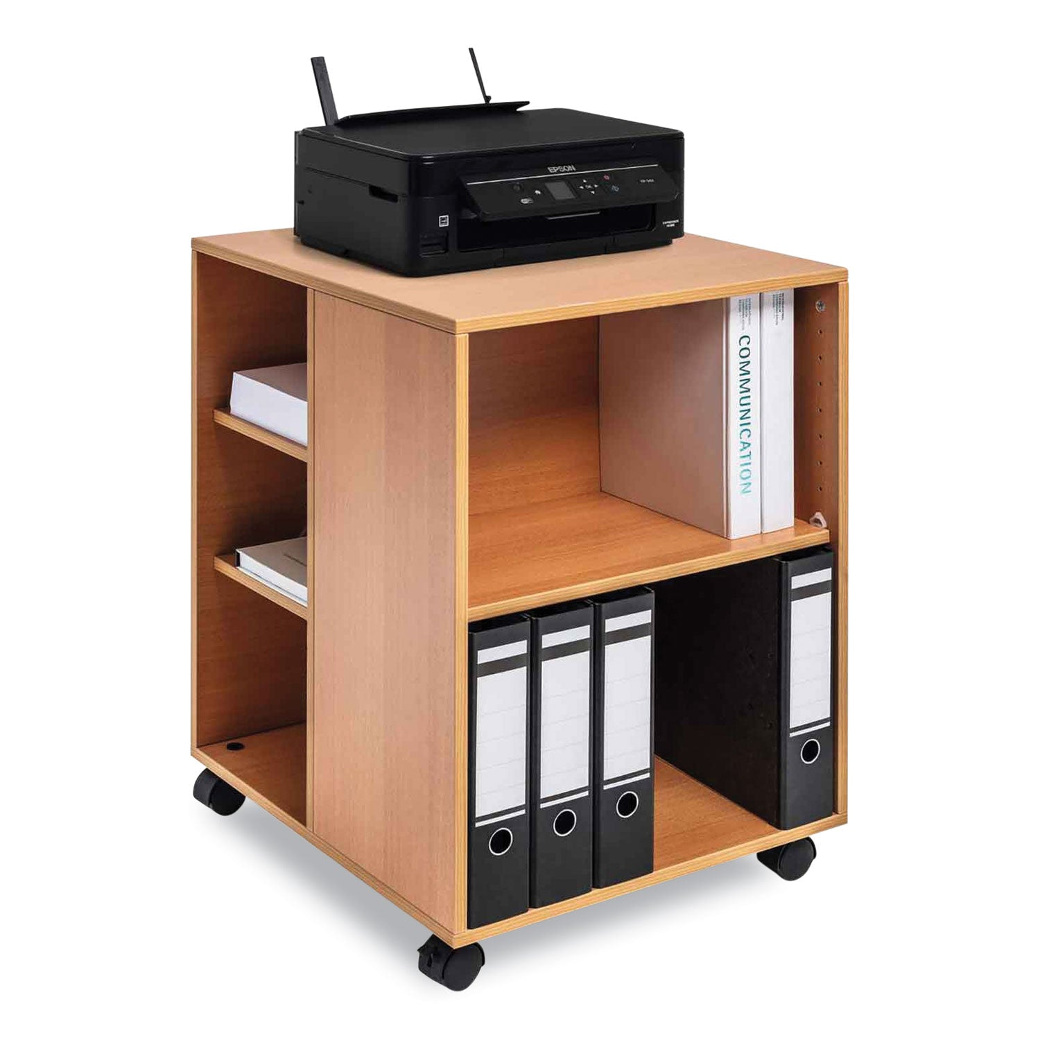 flexible-multi-functional-cart-for-office-storage-wood-6-shelves-2079-x-2331-x-2945-beech_dbl311347 - 2