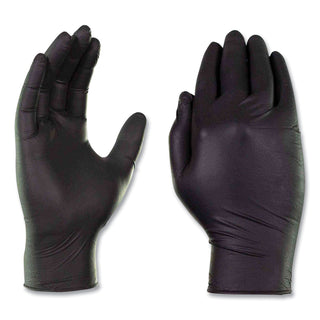 Nitrile Exam Gloves, Powder-Free, 3 mil, Large, Black, 100/Box, 10 Boxes/Carton