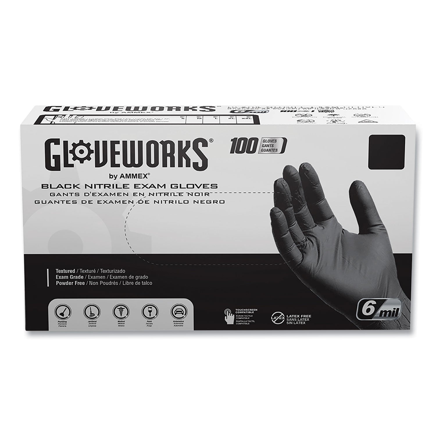 nitrile-exam-gloves-powder-free-6-mil-large-black-100-gloves-box-10-boxes-carton_axcgwben46100ct - 1