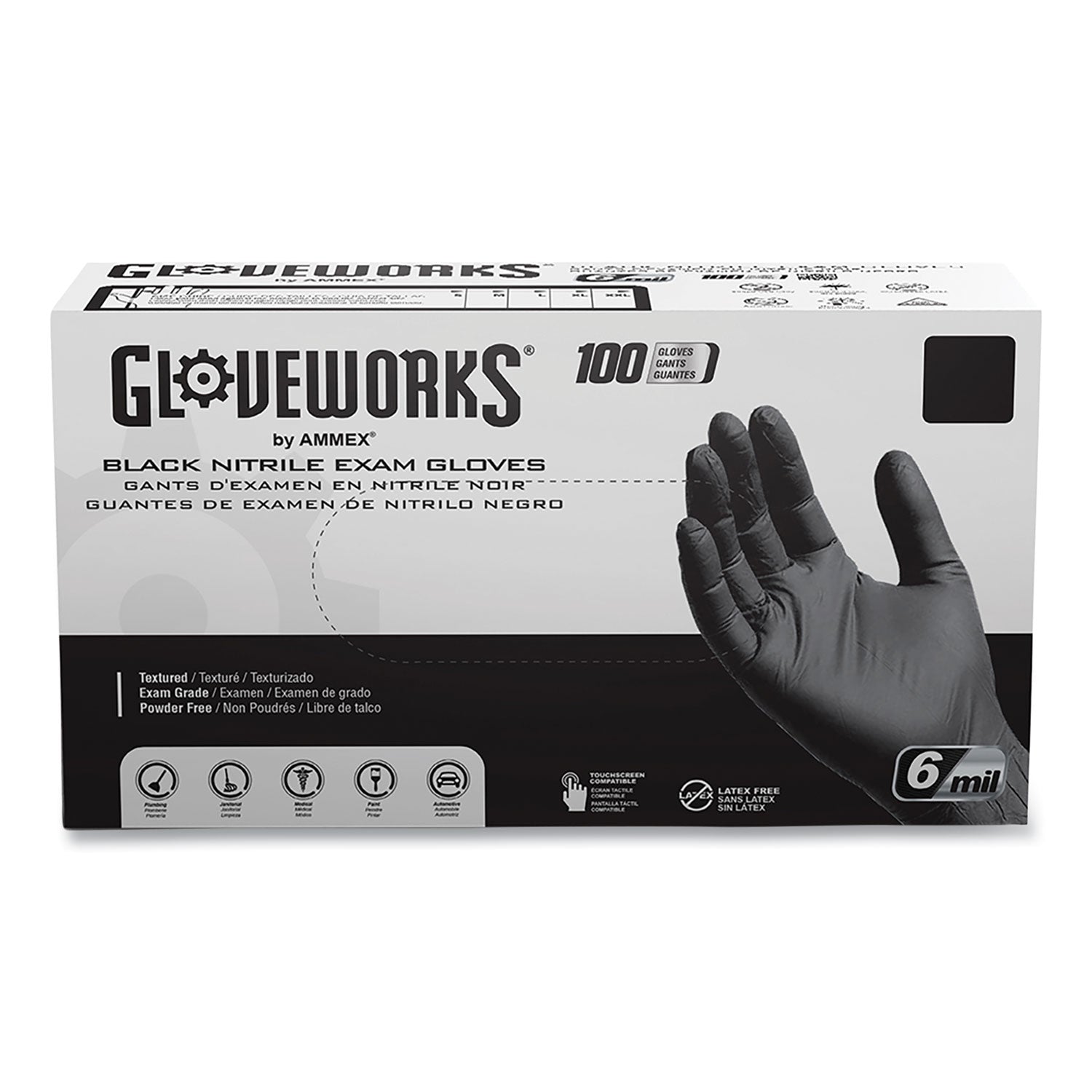 nitrile-exam-gloves-powder-free-6-mil-x-large-black-100-gloves-box-10-boxes-carton_axcgwben48100ct - 1