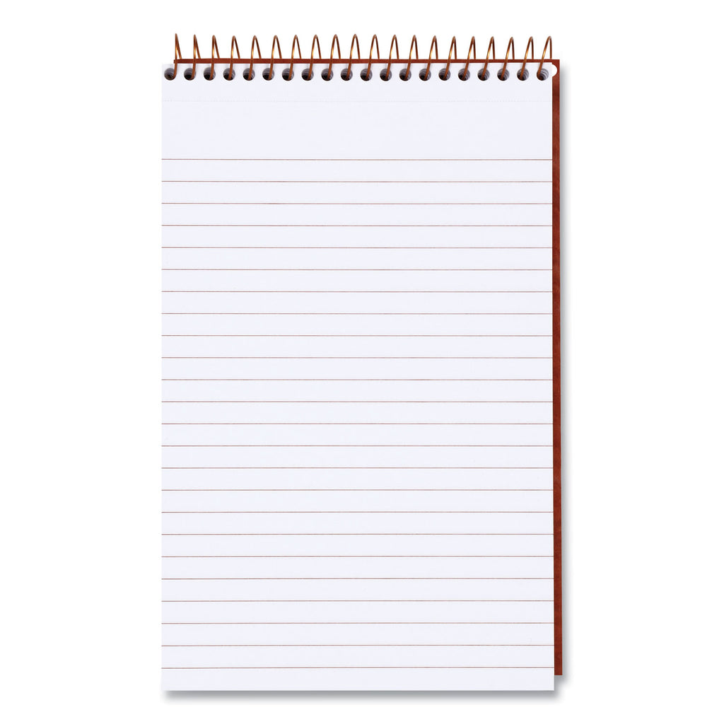 Gold Fibre Retro Wirebound Writing Pads, Medium/College Rule, Red Cover, 80 White 5 x 8 Sheets