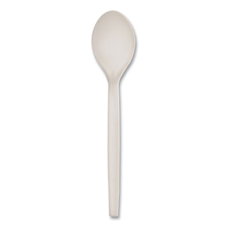 EcoSense Renewable Plant Starch Cutlery, Spoon, 7", 50/Pack, 20 Packs/Carton