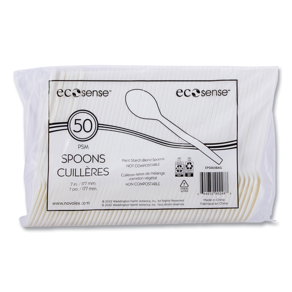 ecosense-renewable-plant-starch-cutlery-spoon-7-50-pack-20-packs-carton_wnaeps003 - 4