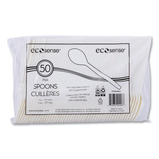 ecosense-renewable-plant-starch-cutlery-spoon-7-50-pack-20-packs-carton_wnaeps003 - 4