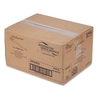 EcoSense Renewable Plant Starch Cutlery, Fork, 7", 50/Pack, 20 Packs/Carton