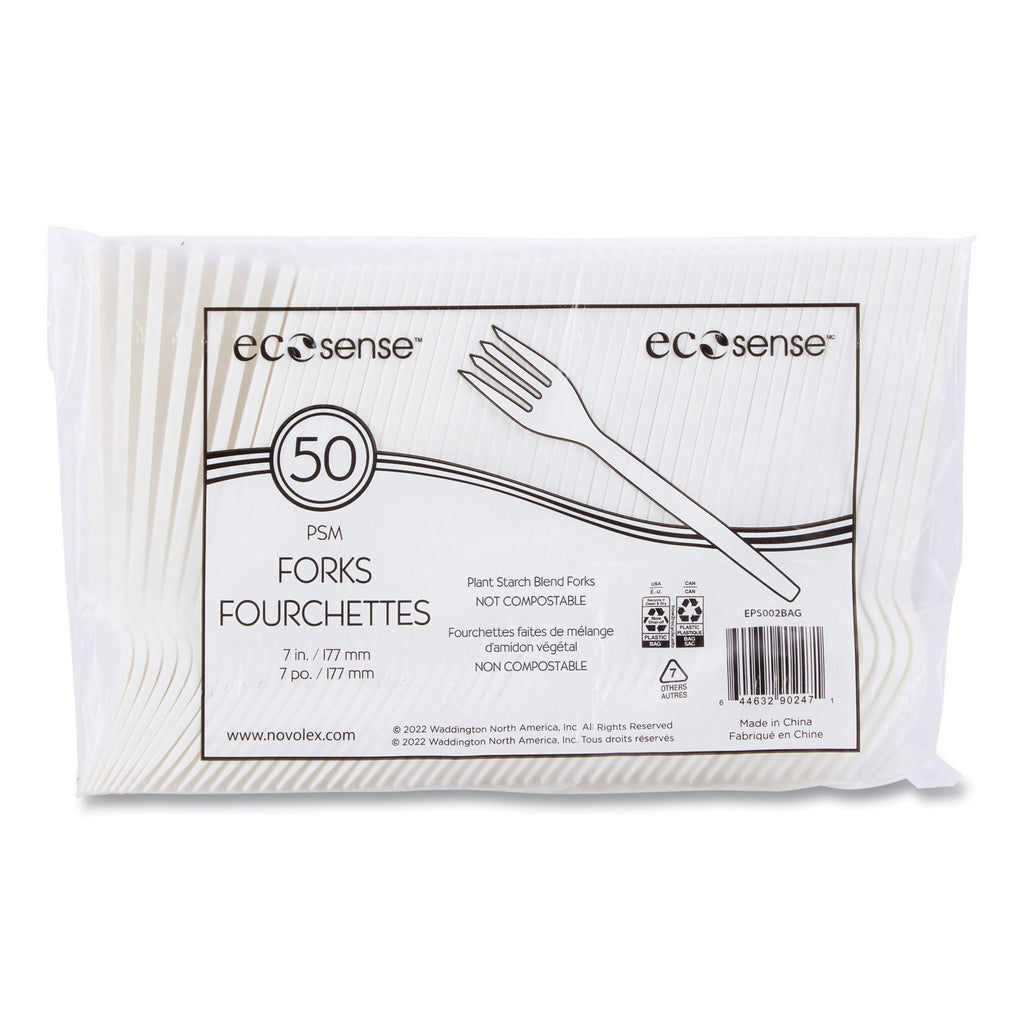 ecosense-renewable-plant-starch-cutlery-fork-7-50-pack-20-packs-carton_wnaeps002 - 4