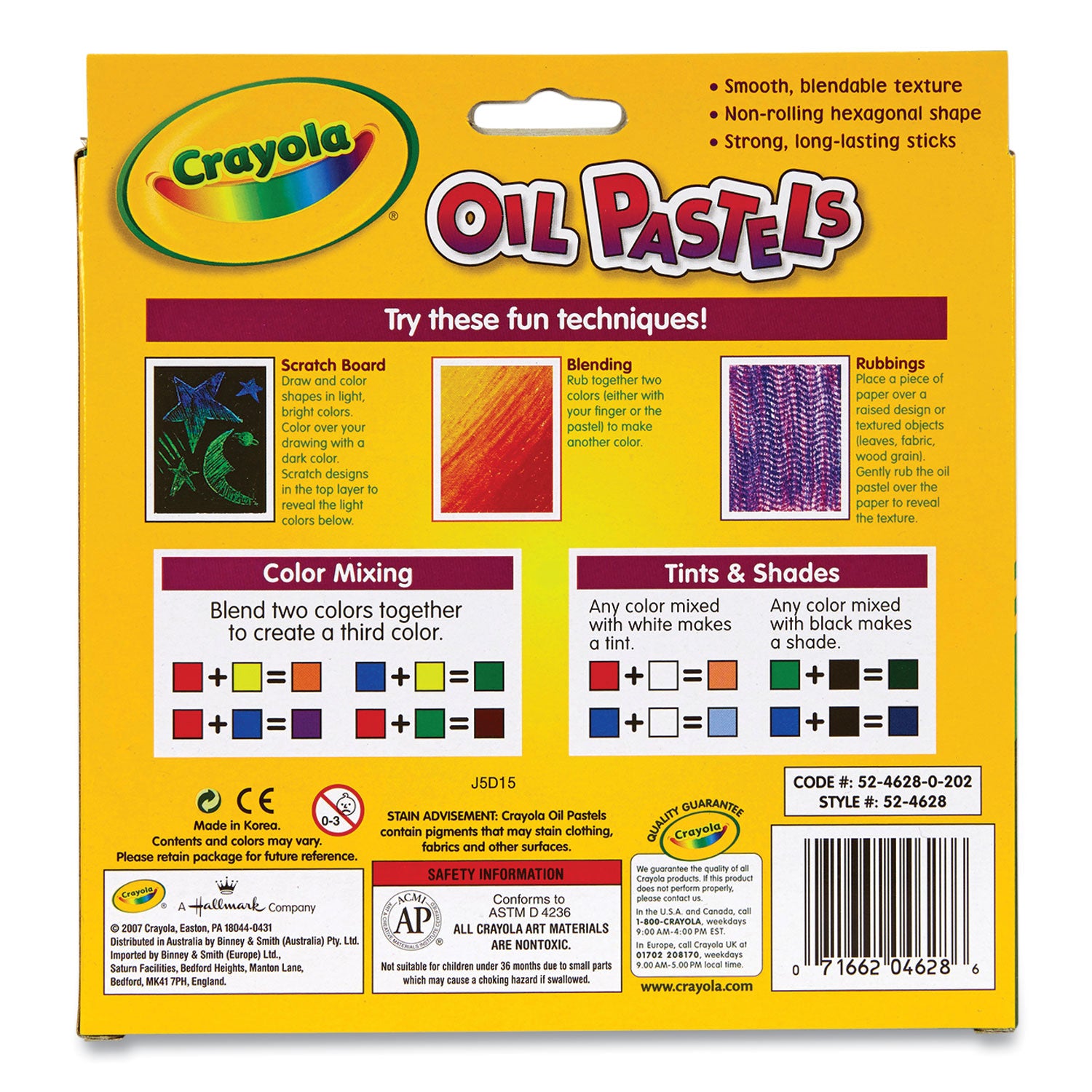 Oil Pastels, 28 Assorted Colors, 28/Pack