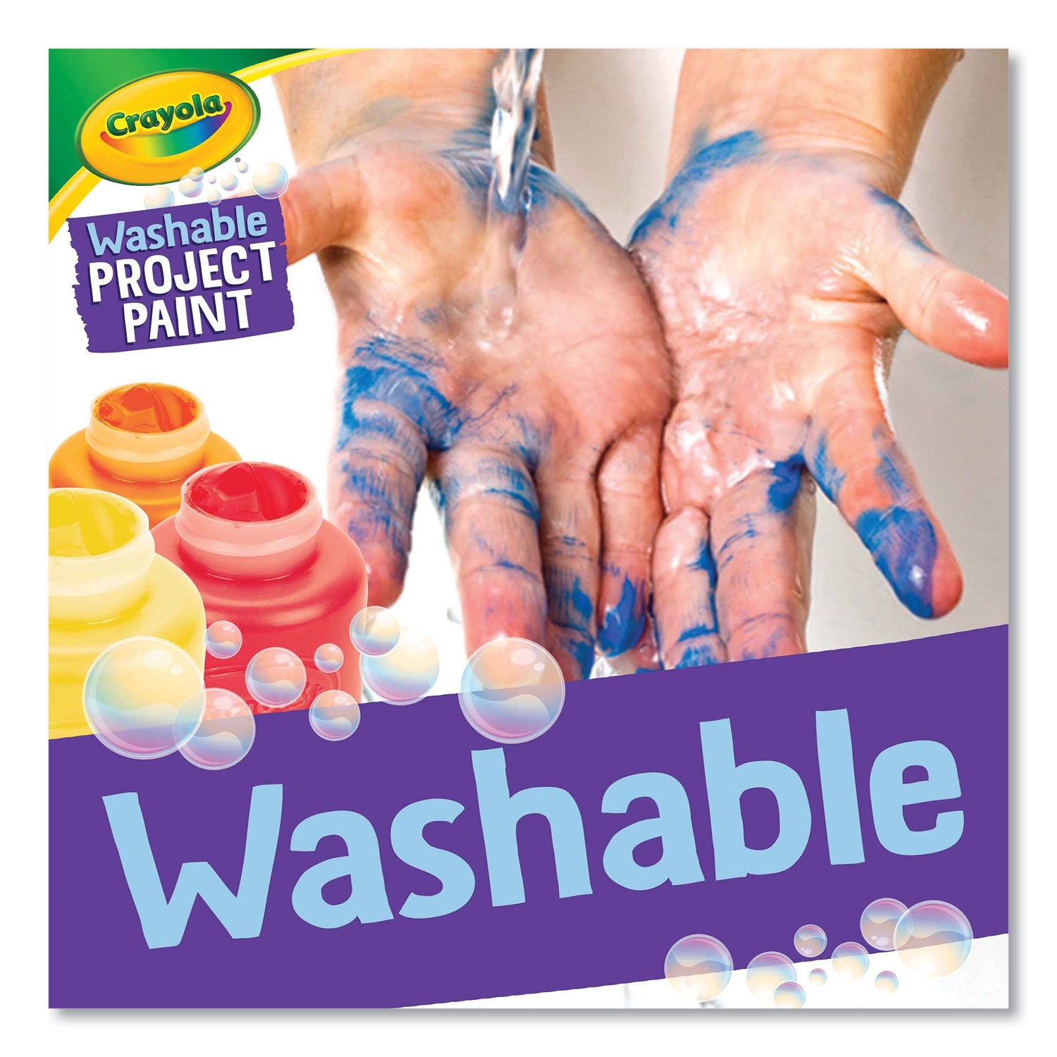 Washable Paint, 6 Assorted Colors, 2 oz Bottle, 6/Pack