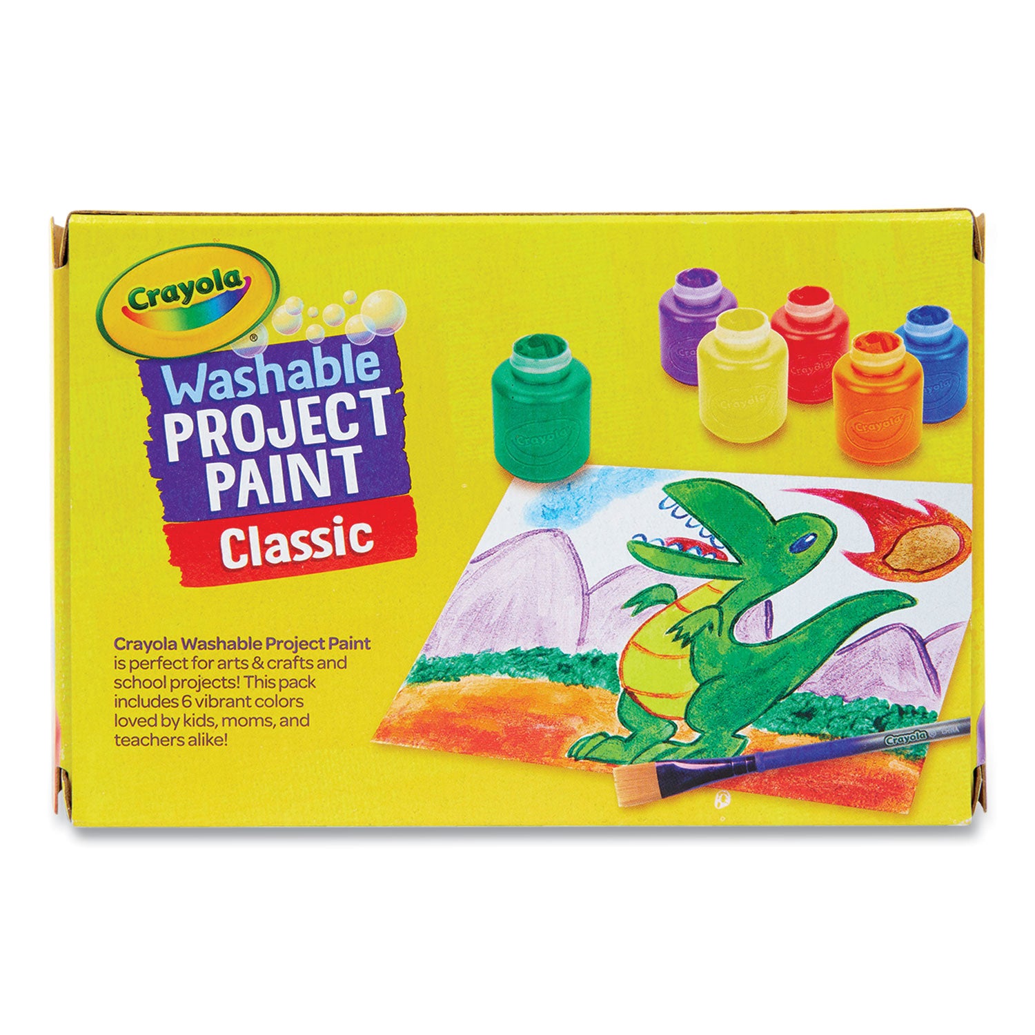 Washable Paint, 6 Assorted Colors, 2 oz Bottle, 6/Pack - 