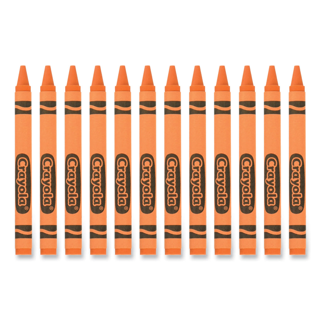 Bulk Crayons, Orange, 12/Box