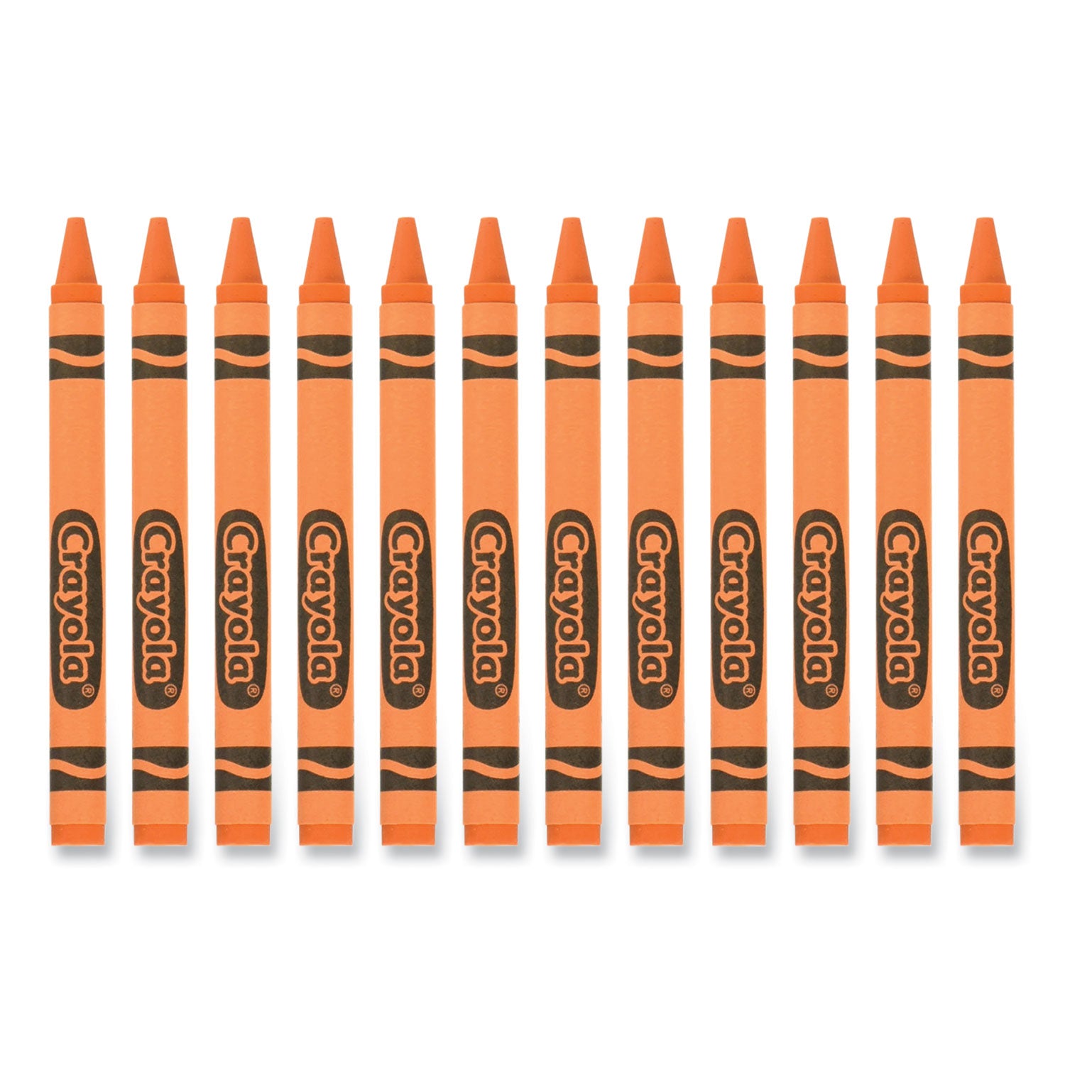 Bulk Crayons, Orange, 12/Box