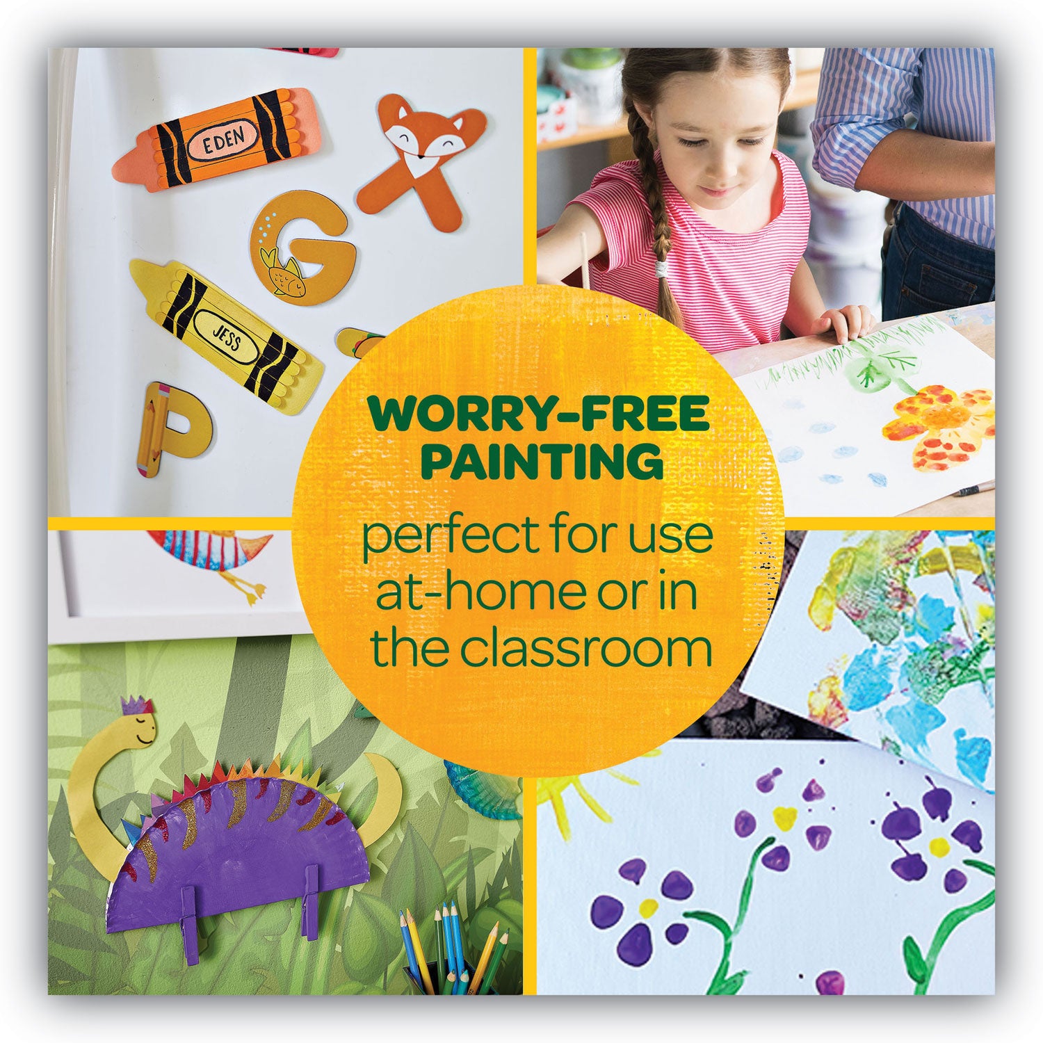 Washable Paint, Peach, 16 oz Bottle