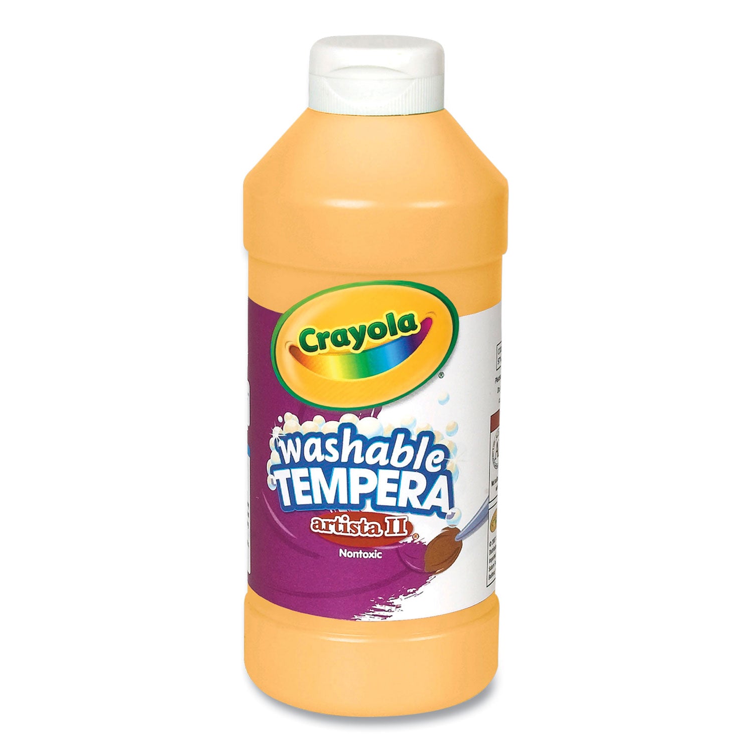 Crayola Artista II Washable Tempera Paints - 16 fl oz - 1 Each - Peach