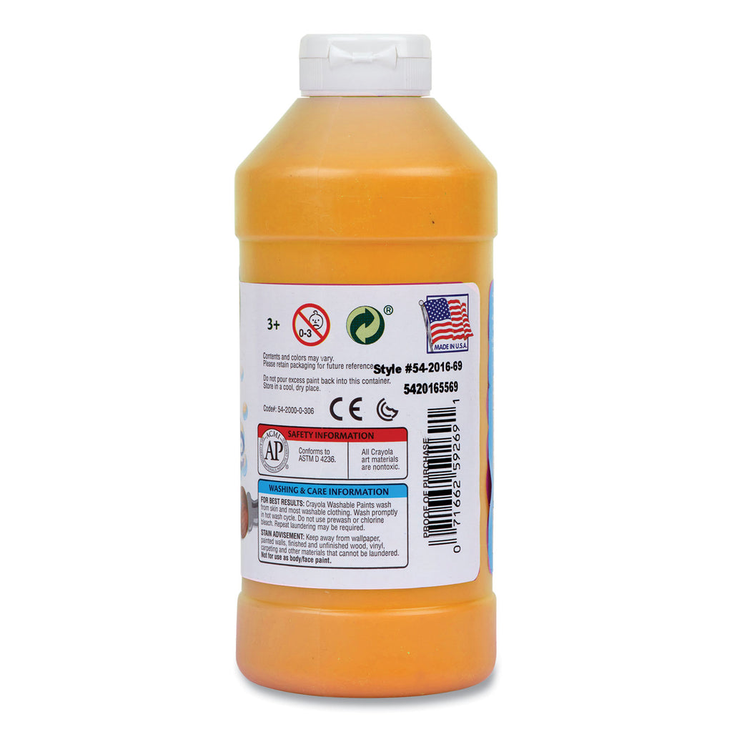 Crayola Artista II Washable Tempera Paints - 16 fl oz - 1 Each - Peach