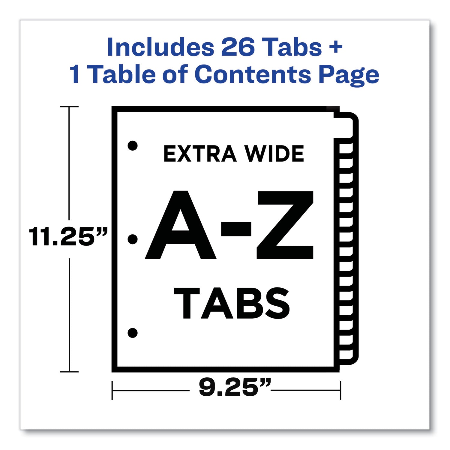 customizable-toc-ready-index-black-and-white-dividers-26-tab-a-to-z-11-x-925-1-set_ave11166 - 3
