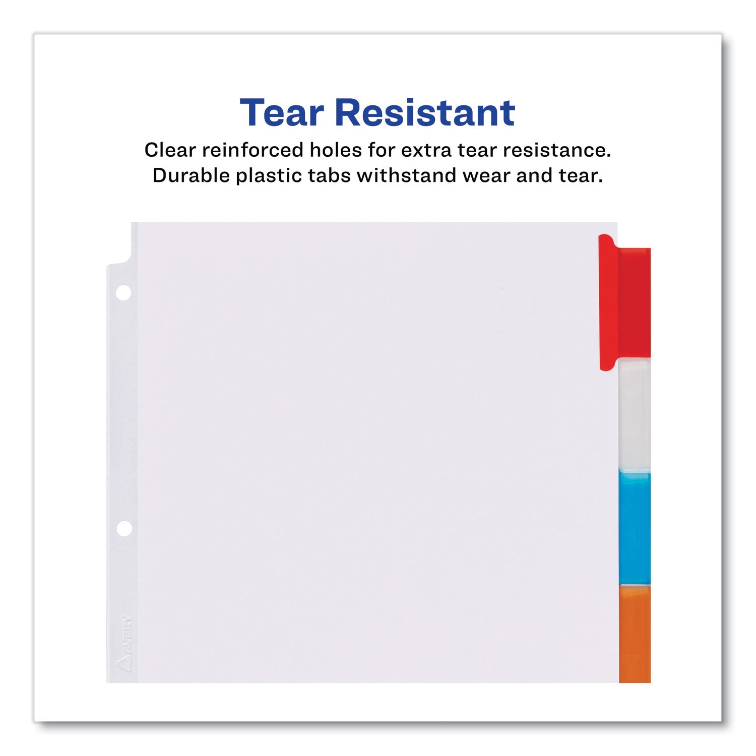 Insertable Big Tab Dividers, 8-Tab, 11.13 x 9.25, White, Assorted Tabs, 1 Set - 