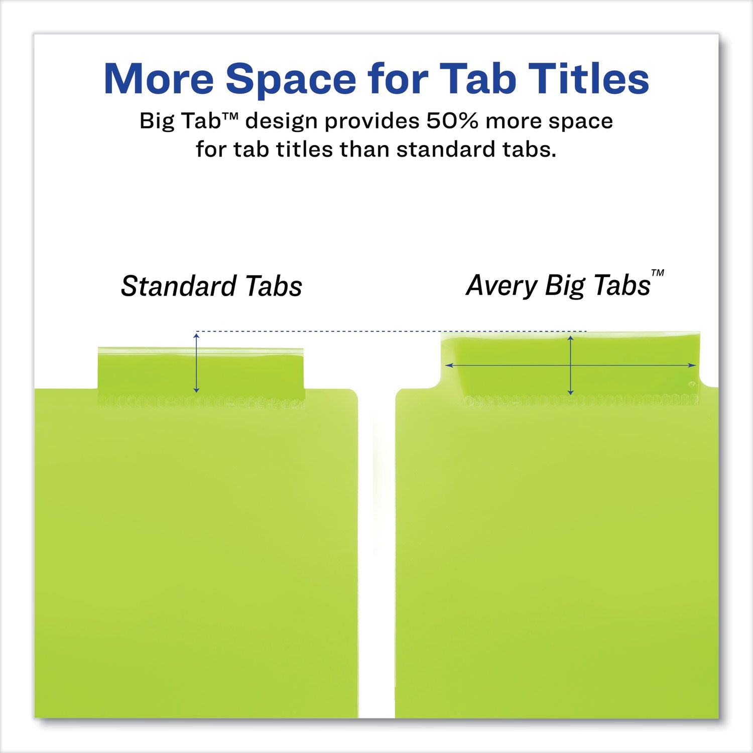 Insertable Big Tab Plastic Three-Pocket Corner Lock Dividers, 5-Tab, 11.13 x 9.25, Assorted, 1 Set