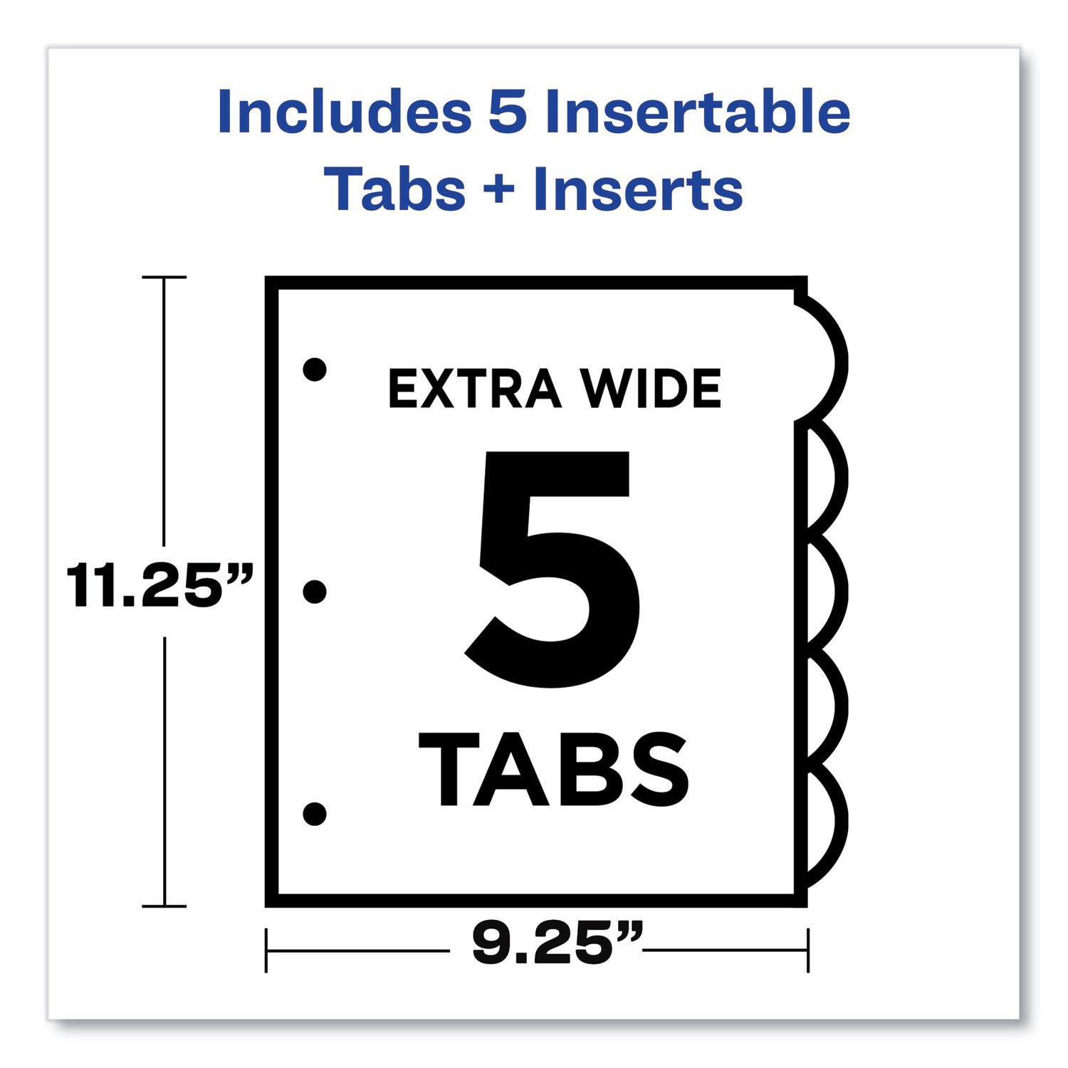 insertable-style-edge-tab-plastic-1-pocket-dividers-5-tab-1125-x-925-translucent-1-set_ave11292 - 2