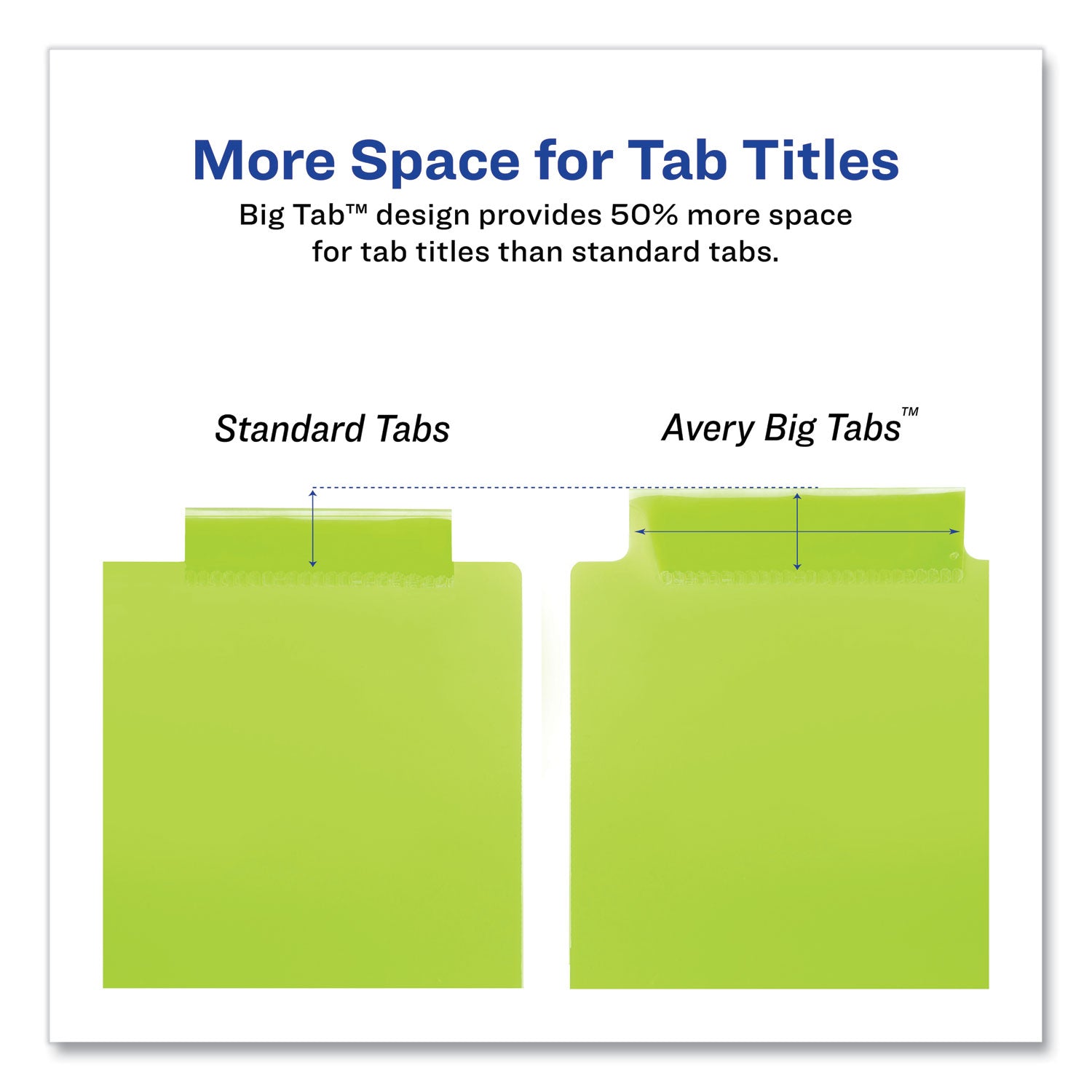 Insertable Big Tab Plastic 1-Pocket Dividers, 8-Tab, 11.13 x 9.25, Assorted, 1 Set - 