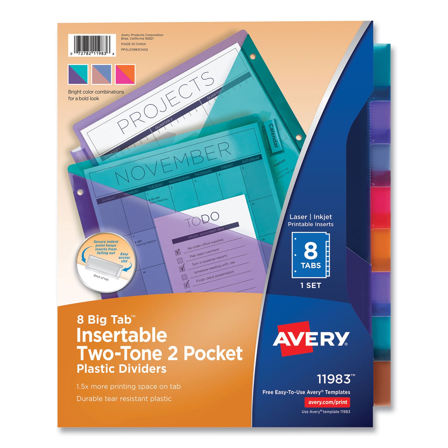 big-tab-insertable-two-pocket-plastic-dividers-8-tab-1113-x-925-assorted-1-set_ave11983 - 1