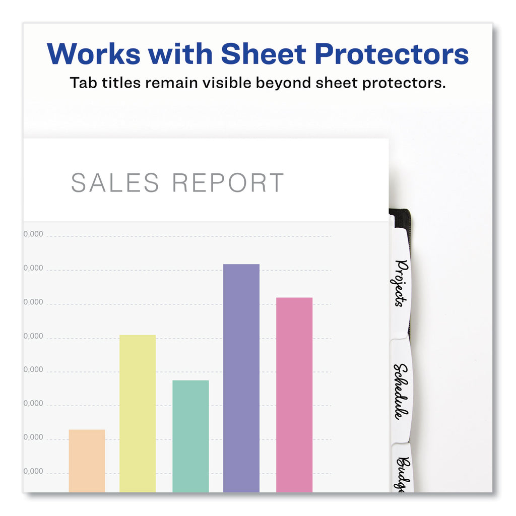 write-and-erase-durable-plastic-dividers-with-straight-pocket-5-tab-1113-x-925-white-1-set_ave16825 - 2