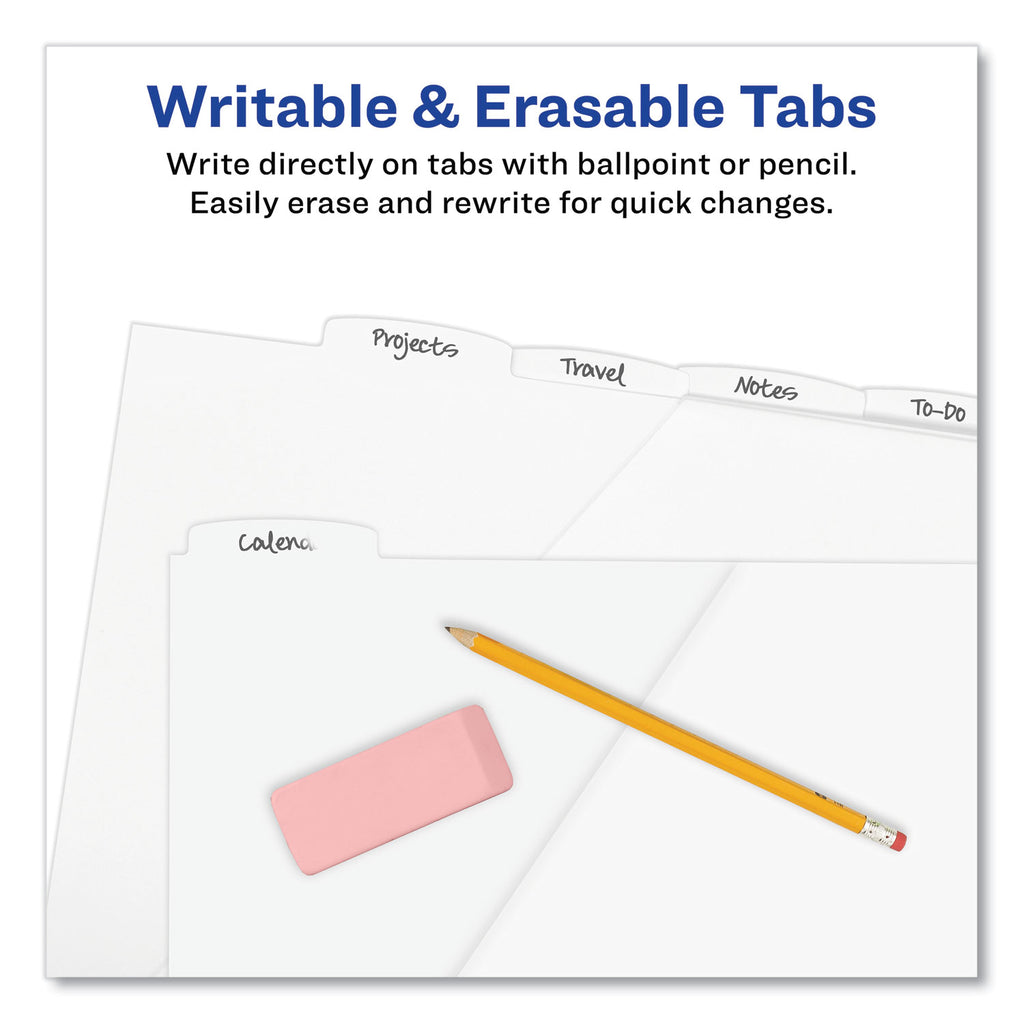write-and-erase-durable-plastic-dividers-with-straight-pocket-5-tab-1113-x-925-white-1-set_ave16825 - 4