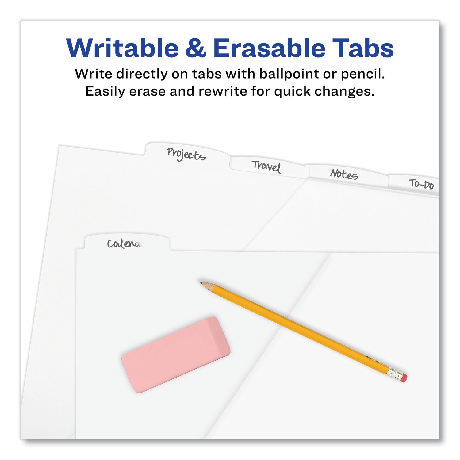 write-and-erase-durable-plastic-dividers-with-straight-pocket-5-tab-1113-x-925-white-1-set_ave16825 - 4