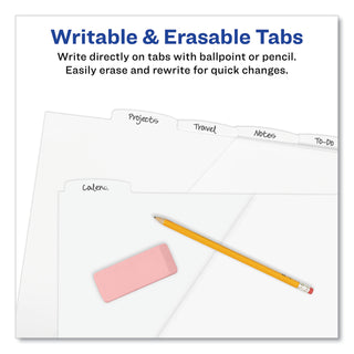 write-and-erase-durable-plastic-dividers-with-straight-pocket-5-tab-1113-x-925-white-1-set_ave16825 - 4