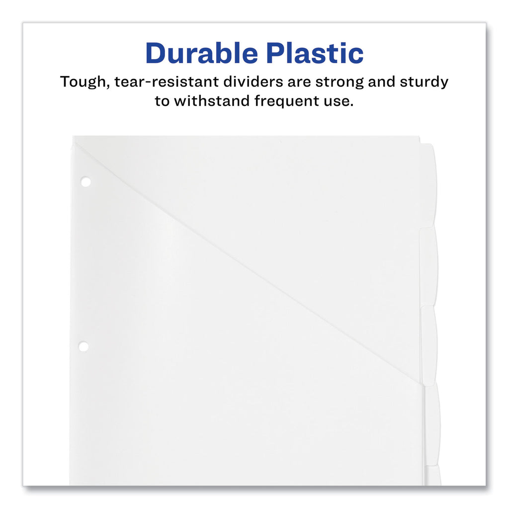 write-and-erase-durable-plastic-dividers-with-straight-pocket-5-tab-1113-x-925-white-1-set_ave16825 - 5