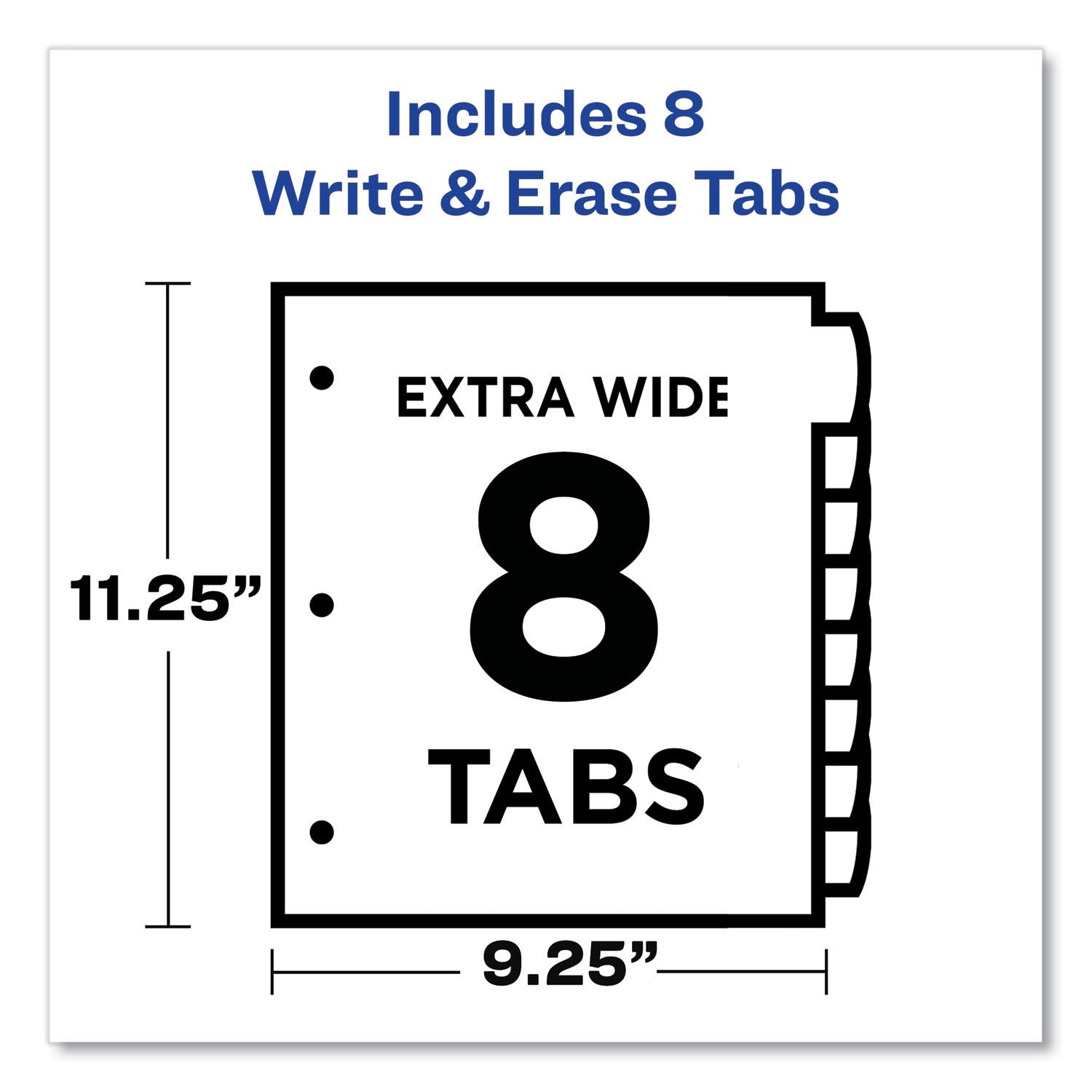write-and-erase-durable-plastic-dividers-with-straight-pocket-8-tab-1113-x-925-white-1-set_ave16826 - 3