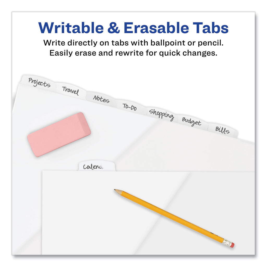 write-and-erase-durable-plastic-dividers-with-straight-pocket-8-tab-1113-x-925-white-1-set_ave16826 - 4