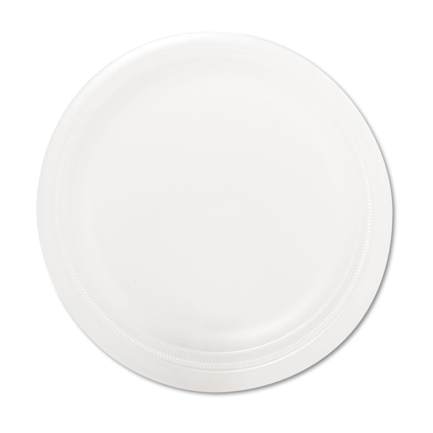 Quiet Classic Laminated Foam Dinnerware Plate, 9" dia, White, 125/Pack - 