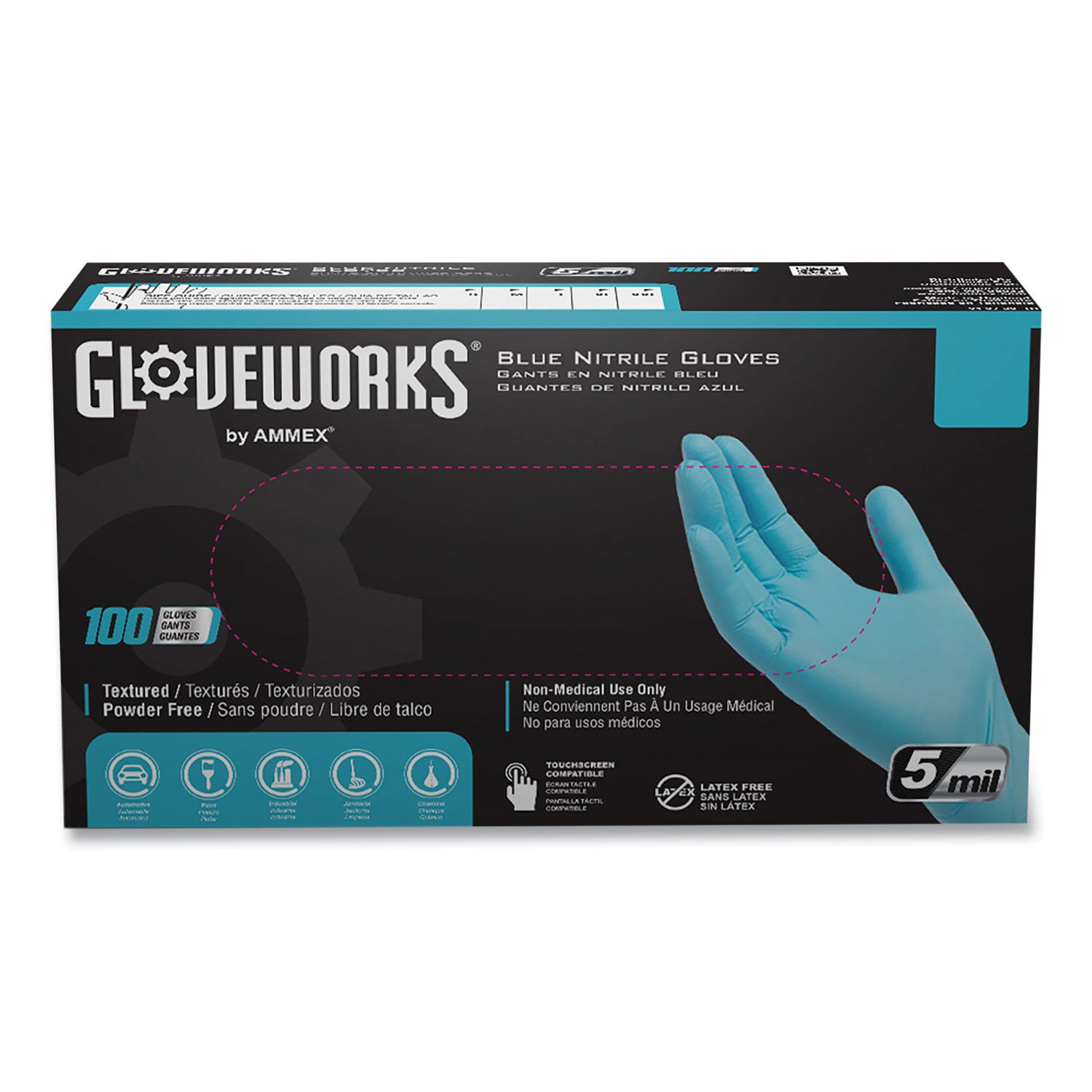 industrial-nitrile-gloves-powder-free-5-mil-small-blue-100-gloves-box-10-boxes-carton_axcinpf42100 - 2