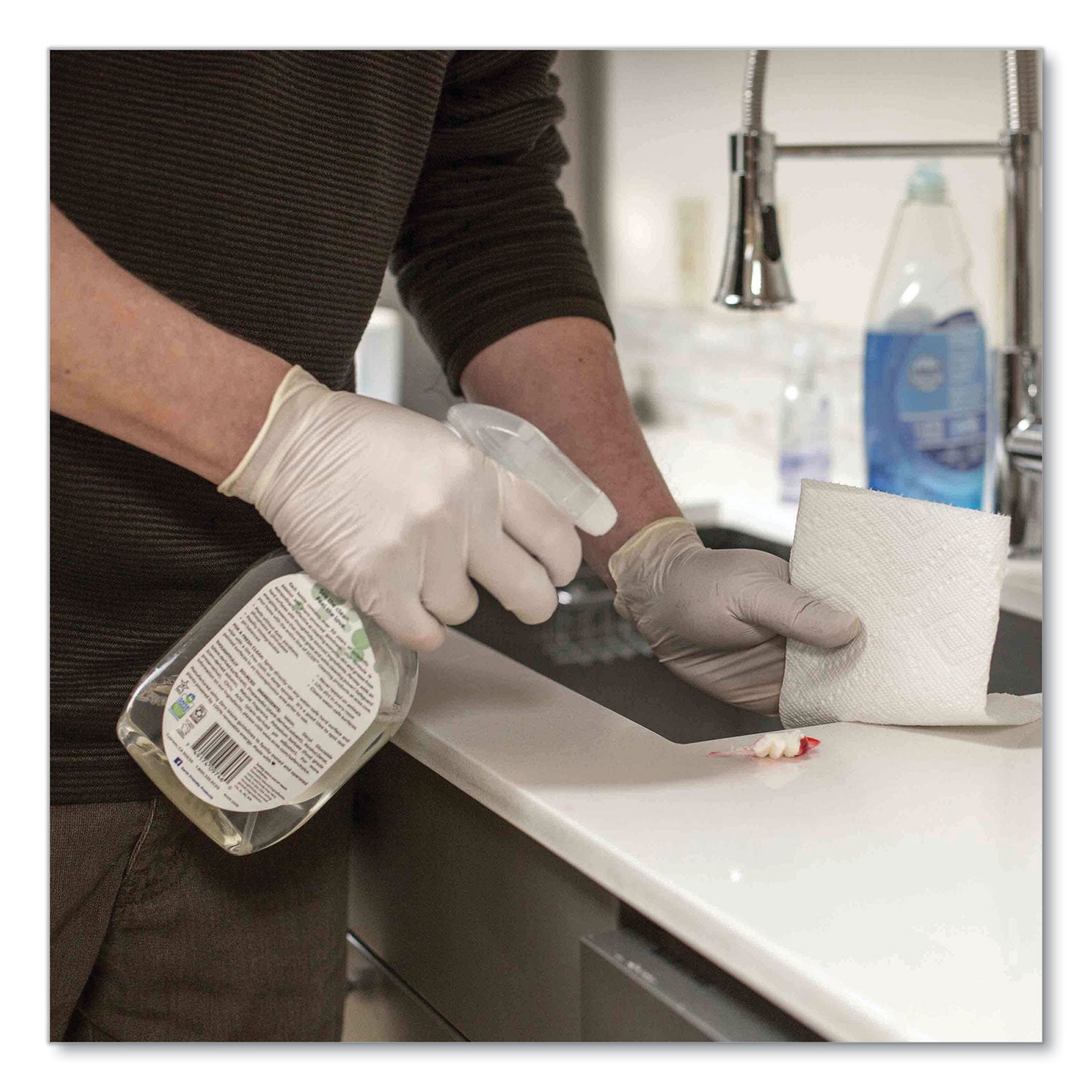 Latex Disposable Gloves, Powder-Free, 4 mil, Medium, Ivory, 100 Gloves/Box, 10 Boxes/Carton