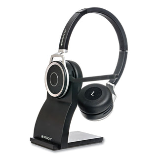 Spracht Prestige Combo Headset - USB - Wired/Wireless - Bluetooth - 33 ft - Over-the-head - Noise Cancelling Microphone - Black