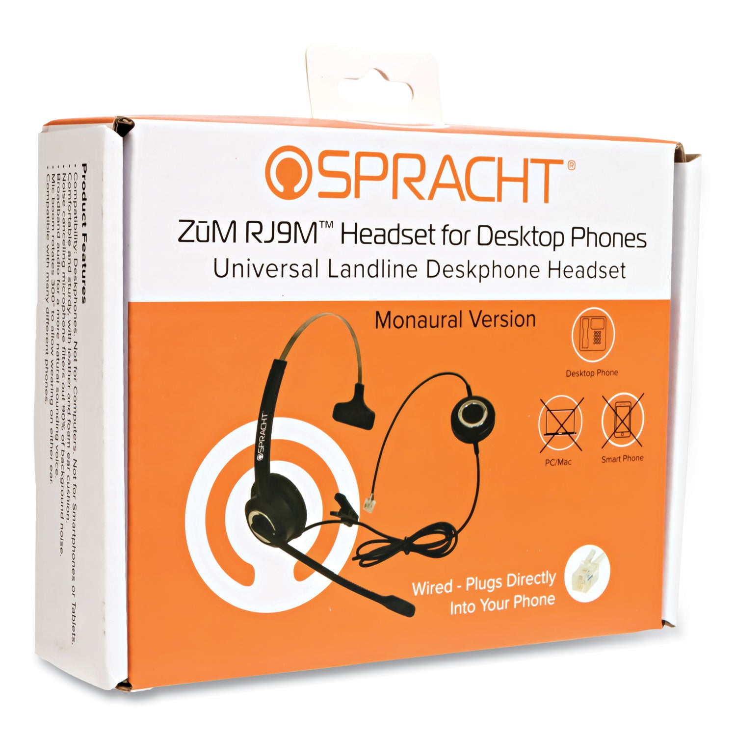 zum-zumrj9m-monaural-over-the-head-headset-black_sptzumrj9m - 2
