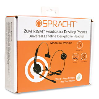 ZuM ZuMRJ9M Monaural Over The Head Headset, Black