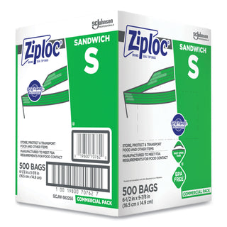 Resealable Sandwich Bags, 1.2 mil, 6.5" x 6", Clear, 500/Box