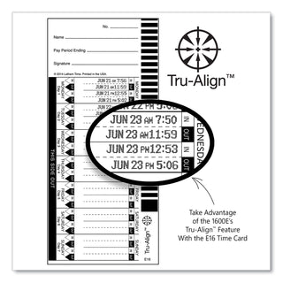 1600E Tru-Align Time Clock and Stamp, Digital Display, Dark Gray - 