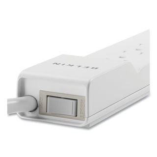 Home/Office Surge Protector with Rotating Plug, 6 AC Outlets, 8 ft Cord, 720 J, White - 