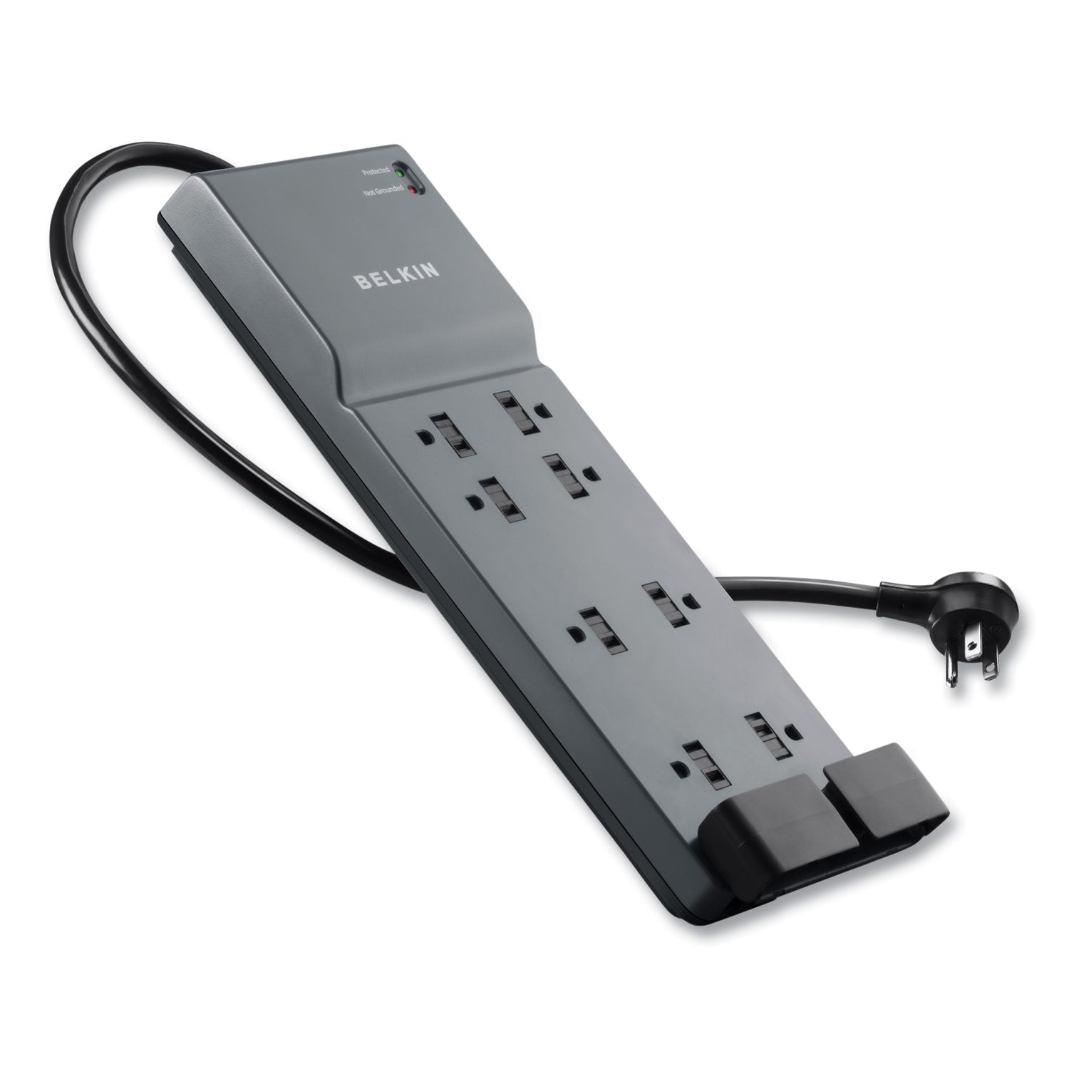 Home/Office Surge Protector, 8 AC Outlets, 6 ft Cord, 3,390 J, White - 