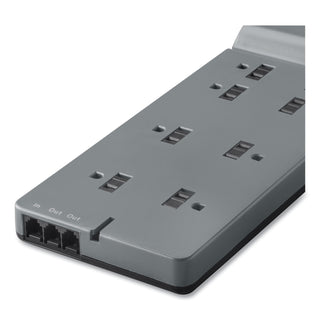 Home/Office Surge Protector, 8 AC Outlets, 6 ft Cord, 3,390 J, White - 