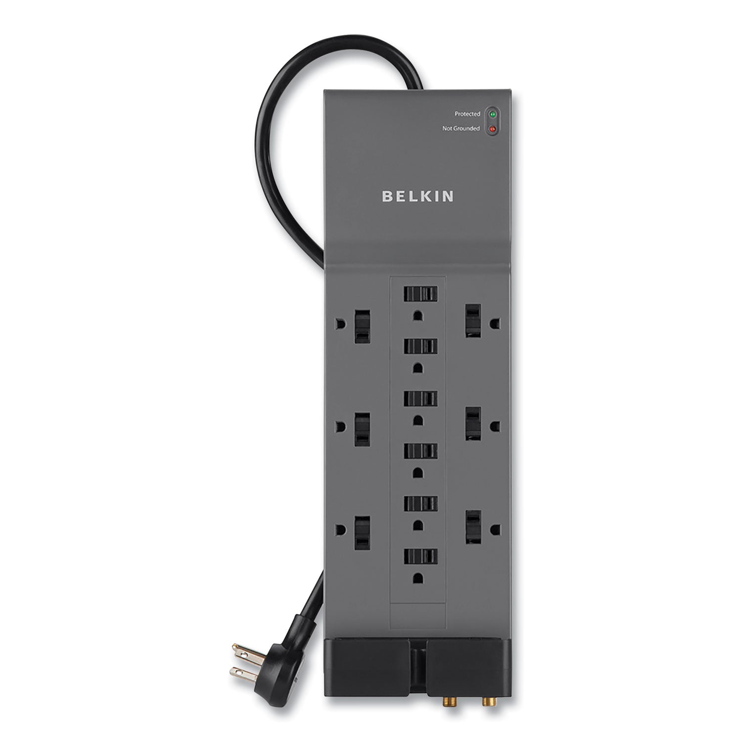 Professional Series SurgeMaster Surge Protector, 12 AC Outlets, 8 ft Cord, 3,780 J, Dark Gray - 