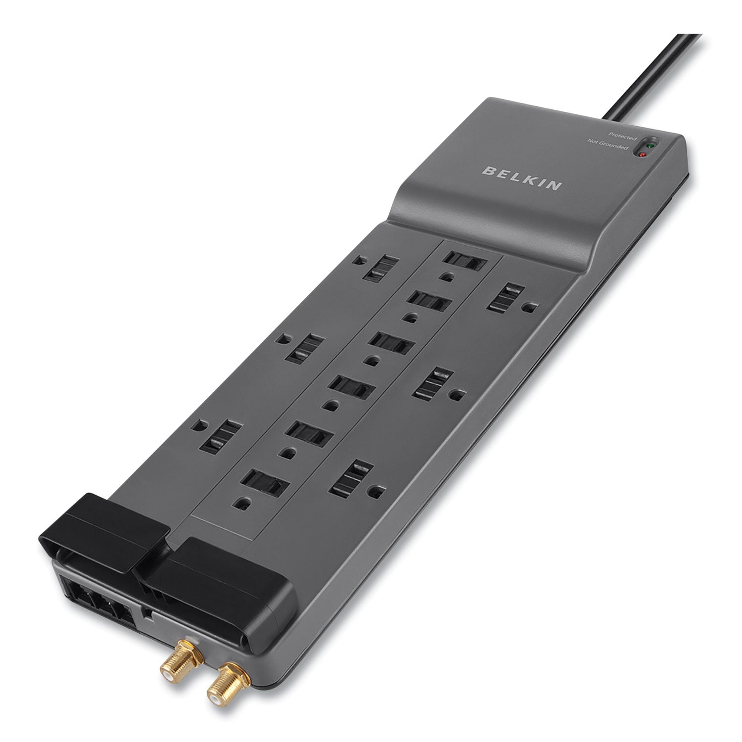 Professional Series SurgeMaster Surge Protector, 12 AC Outlets, 8 ft Cord, 3,780 J, Dark Gray - 