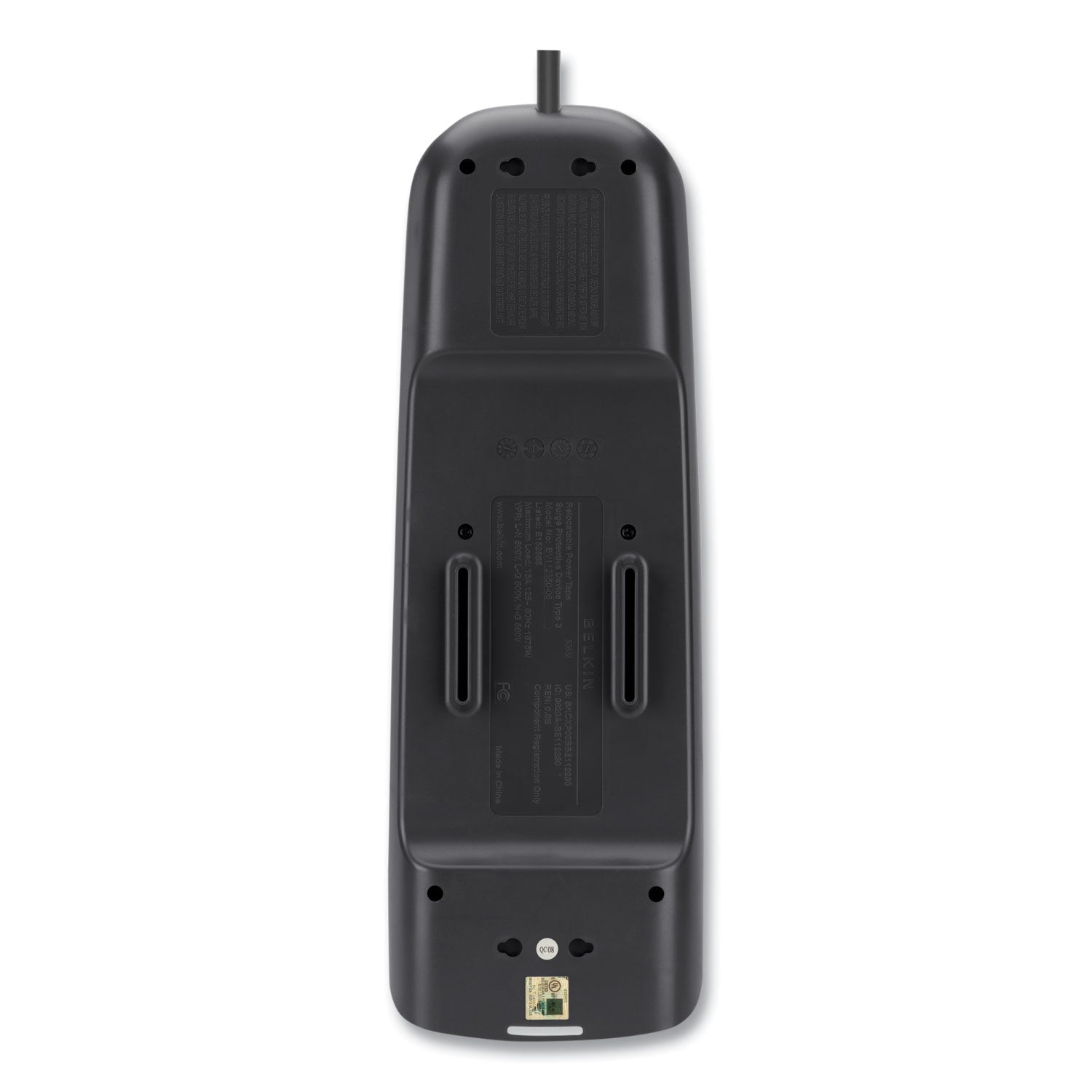 Home/Office Surge Protector, 12 AC Outlets, 6 ft Cord, 3,996 J, White/Black - 