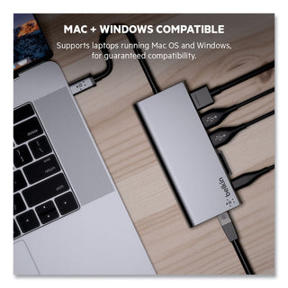 USB-C Multimedia Hub, 6 Ports, Space Gray