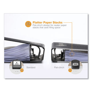 Bostitch Antimicrobial Flat Clinch Stapler - 40 Sheets Capacity - 210 Staple Capacity - Full Strip - 1 Each - Black